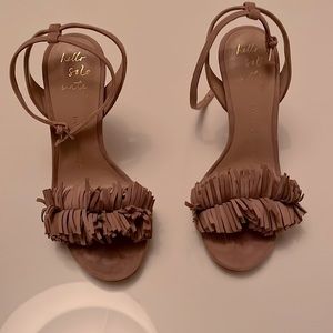 Fringe suede Banana Republic sandals.